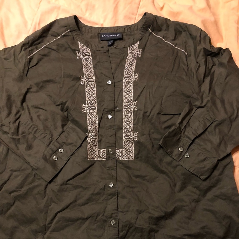 Lane Bryant Top size 14/16 Olive Green New No Tag